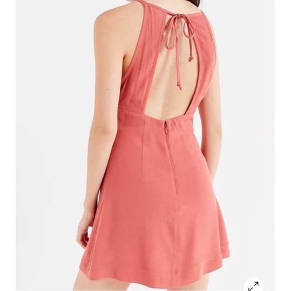 Urban Outfitters Mabel High-Neck Empire Mini Dress Size 4 - Picture 2 of 6